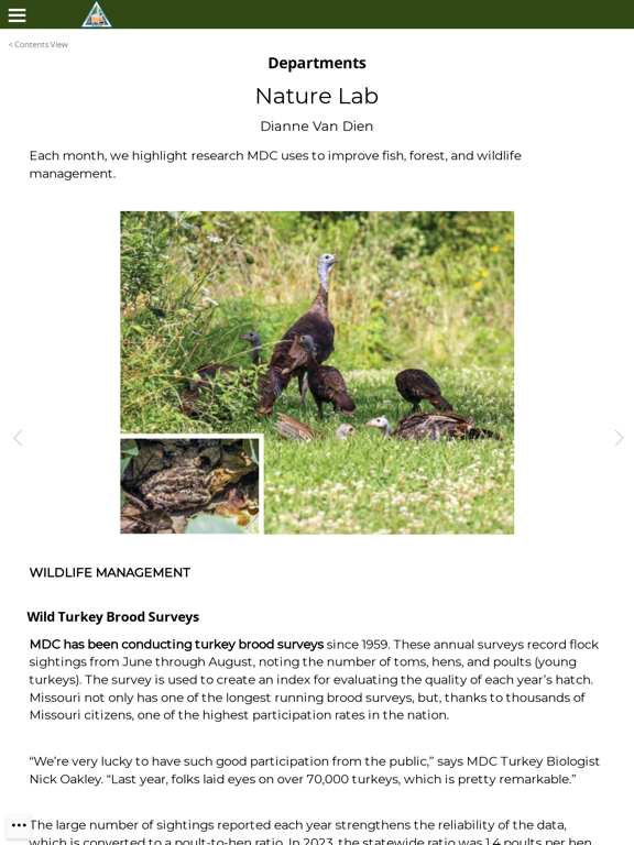 MO Conservationist Magazine iPad screenshot 5 - News app