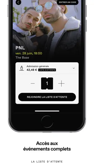 Capture d'écran de DICE: Événements Live sur iPhone 6