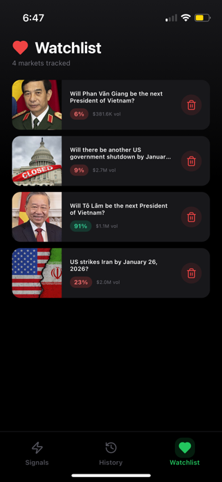 PolyEdge: Polymarket Alerts Screenshot 7 of 8