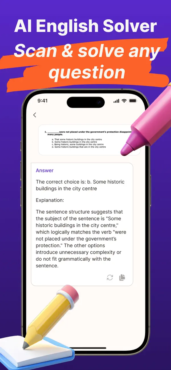 Screenshot #1 pour AI English Homework Helper
