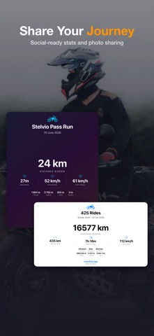 MotoFlow: Motorcycle Ride Log iPhone screenshot