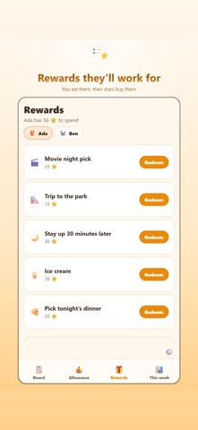 Chore Chart: Kids & Allowance iPhone screenshot