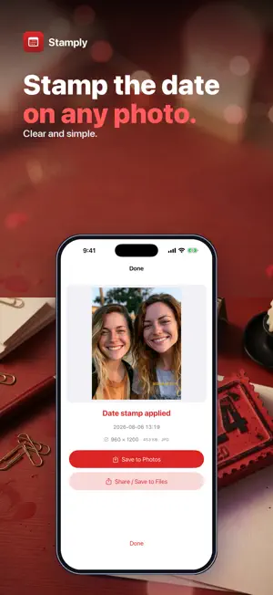 Stamply: Date Stamp Photo screenshot 1