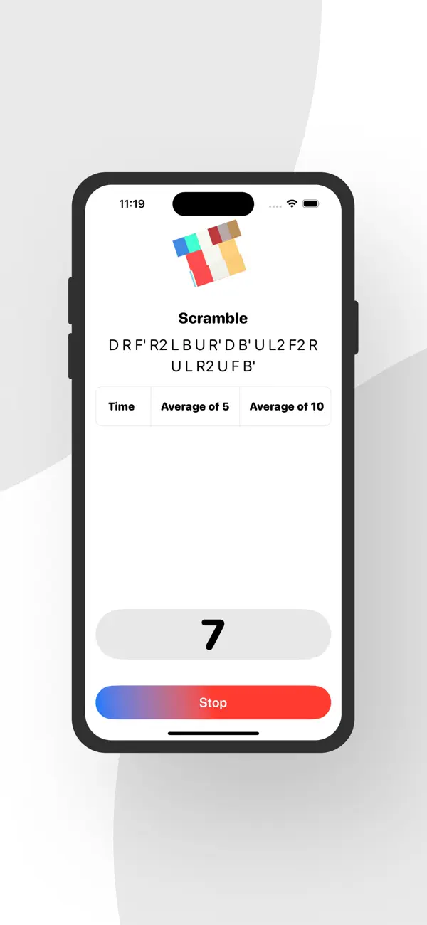 Screenshot #3 pour Cube Timer - Rubiks Cube Timer