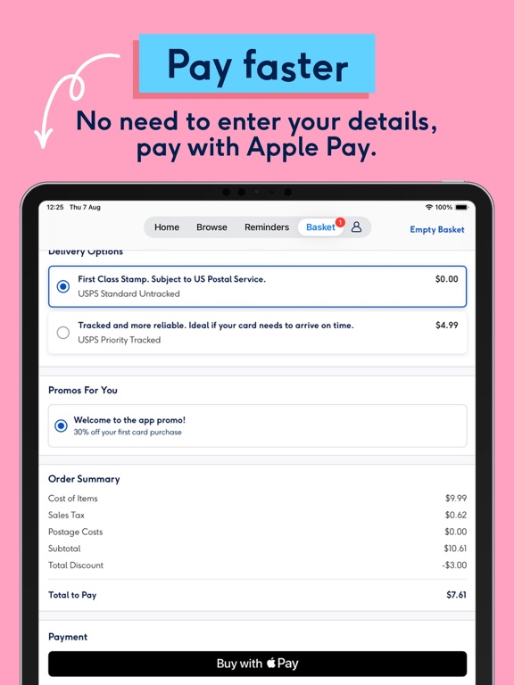 Moonpig: Birthday Cards iPad screenshot 5 - Shopping app