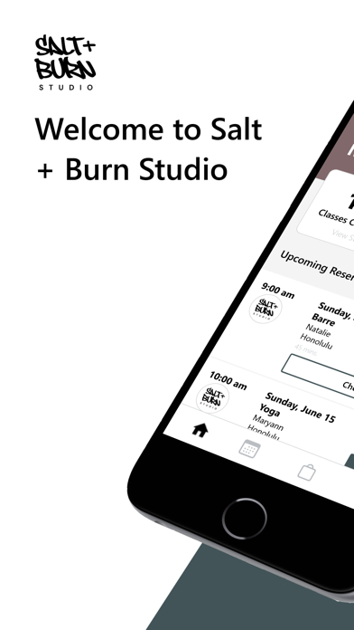 Salt + Burn Studio iPhone screenshot 1 - Health & Fitness app