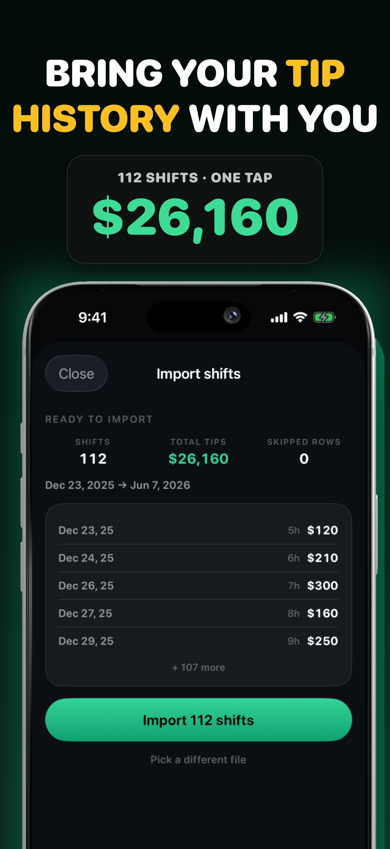TipJar: Server Tip Tracker screenshot 4