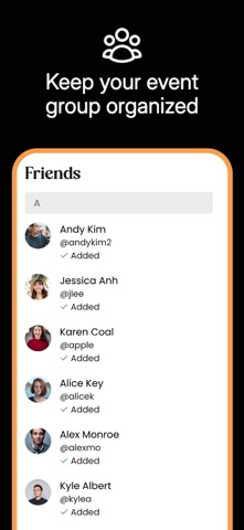 Buzzing – Event Planning screenshot