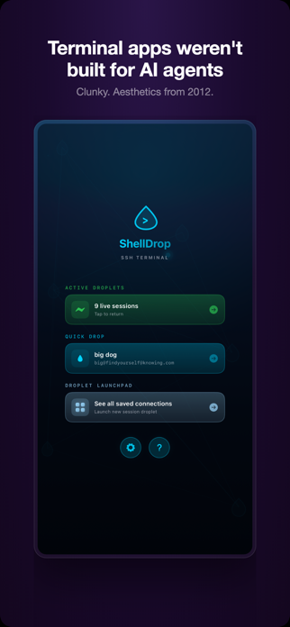 Shell Drop: AI Agent Terminal Screenshot 1 of 7