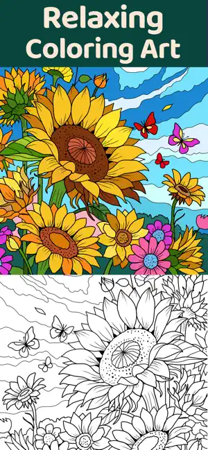 Adult Coloring Book - Flowers screenshot 4