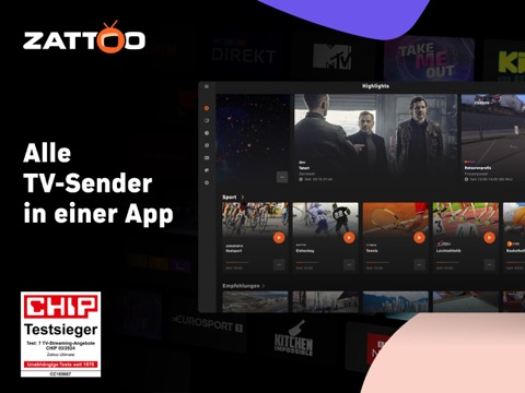 Zattoo | TV Streaming Appのおすすめ画像1