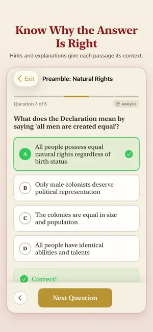 Declaration of Independence Q screenshot 2