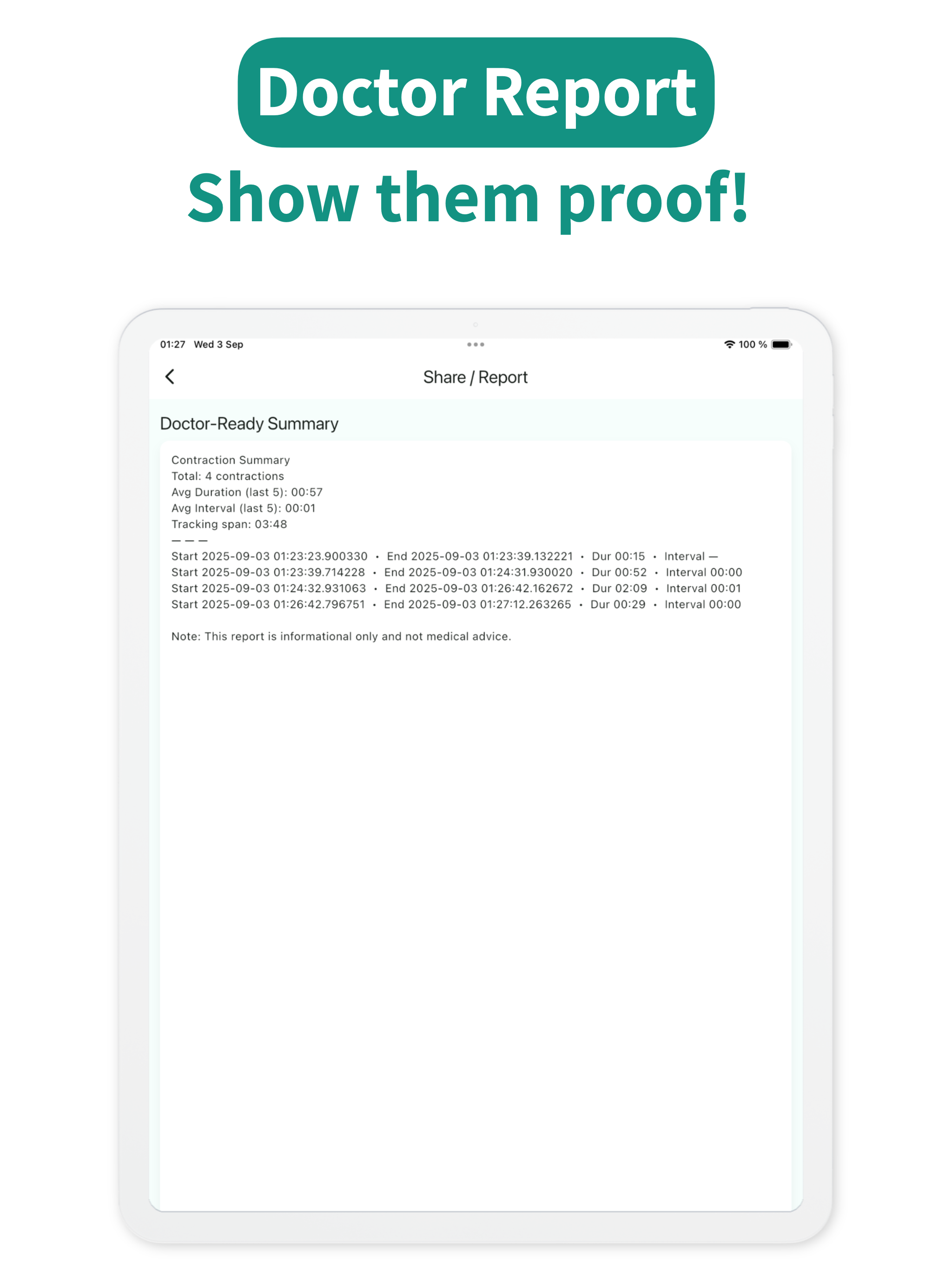 Contraction Tracker Timer