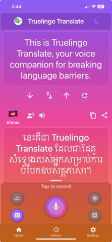 Truelingo Translate iPhone screenshot