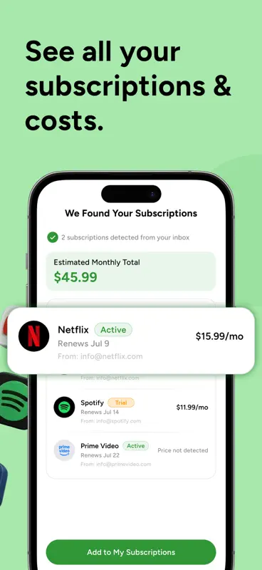 Subtract: Cancel Subscriptions screenshot 2 of 6