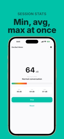 Decibel Meter: dB Noise Check iPhone screenshot