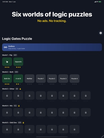 Logic Gates Puzzle iPad screenshot