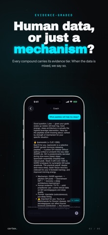 Cortex: Nootropic & Peptide AI Screenshot 3 of 6
