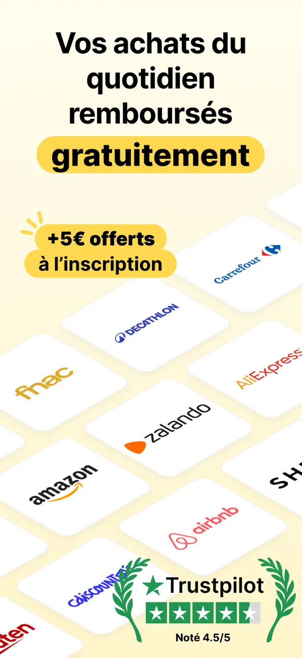 Screenshot #1 pour Widilo: Cashback & Codes Promo