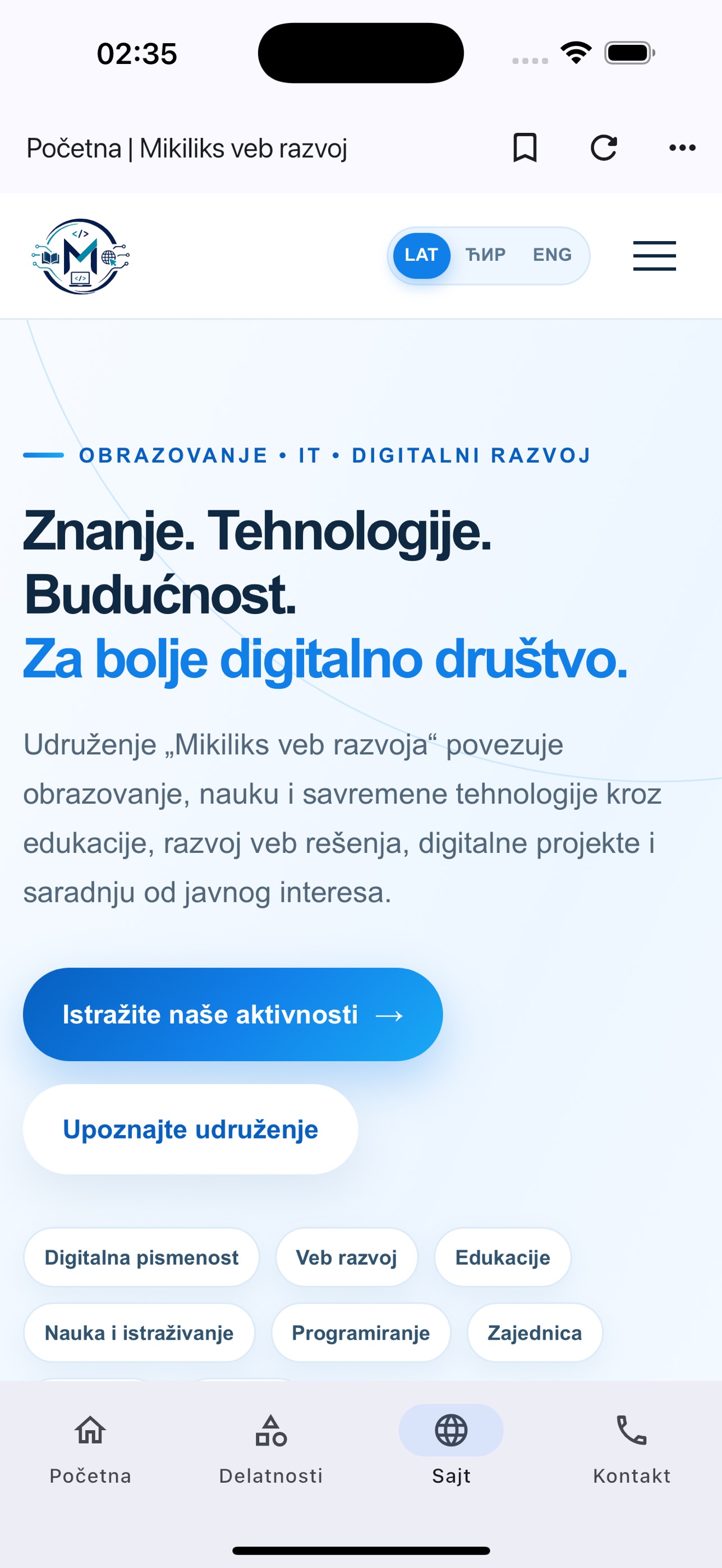 Screenshot 4 of Mikiliks veb razvoj