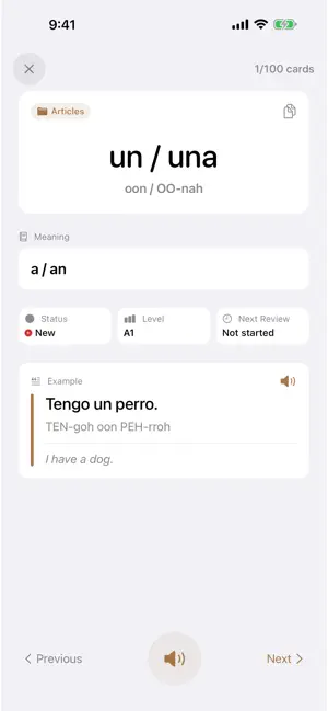 Learn Spanish Vocabulary DELE screenshot 2