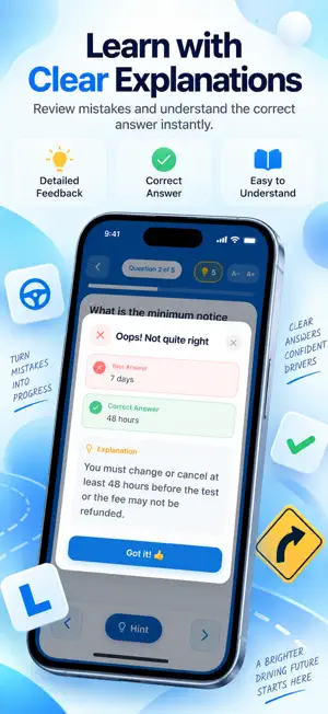 Tas Driving Test Practice Exam screenshot 3