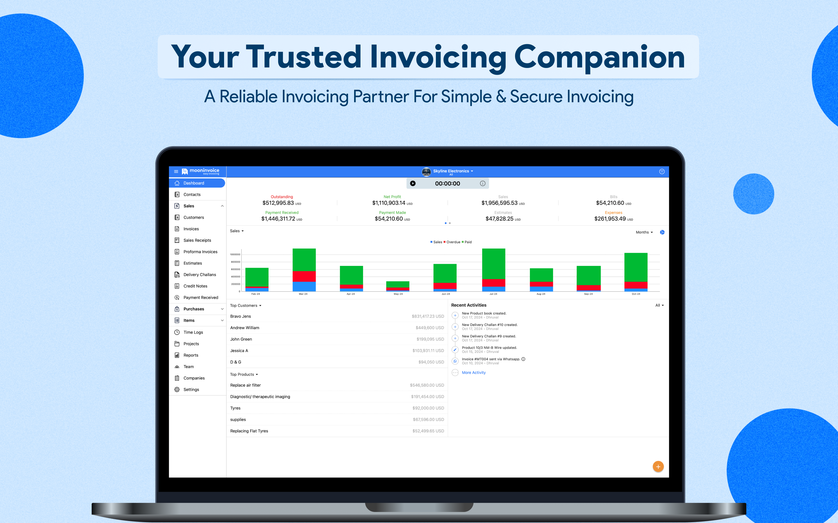 Easy Invoice Maker App by Moon