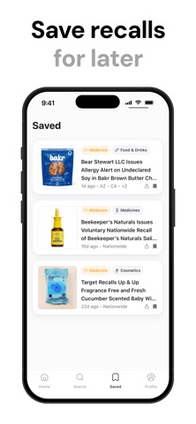 Recall Watch: Food Safety iPhone screenshot