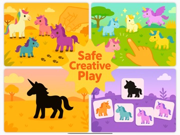 Unicorn Sticker Games for Kids iPad screenshot
