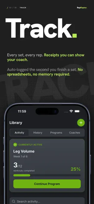 RepRaptor: Workout Programs screenshot 3