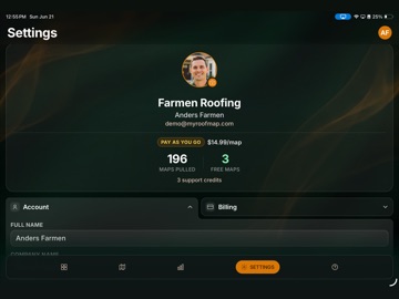 MyRoofMap iPad screenshot