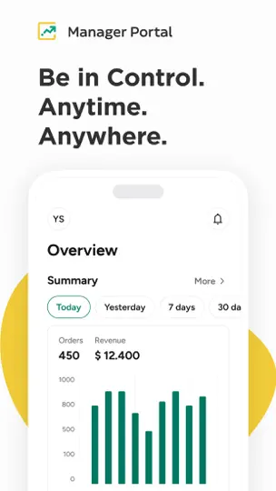 Screenshot von Glovo Manager Portal auf dem iPhone 1