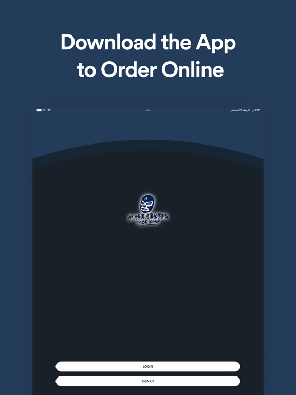 MASKADORES TACO SHOP iPad screenshot 1 - Food & Drink app