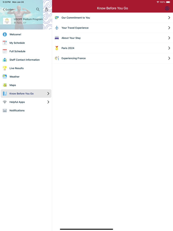 USOPF Games Hospitality