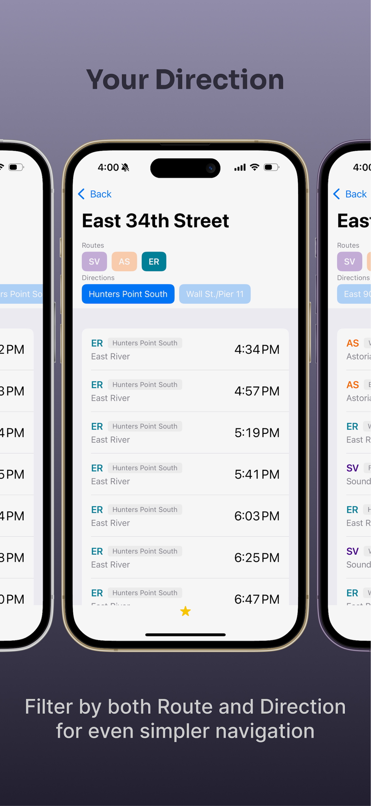 Simple NYC Ferry Widget