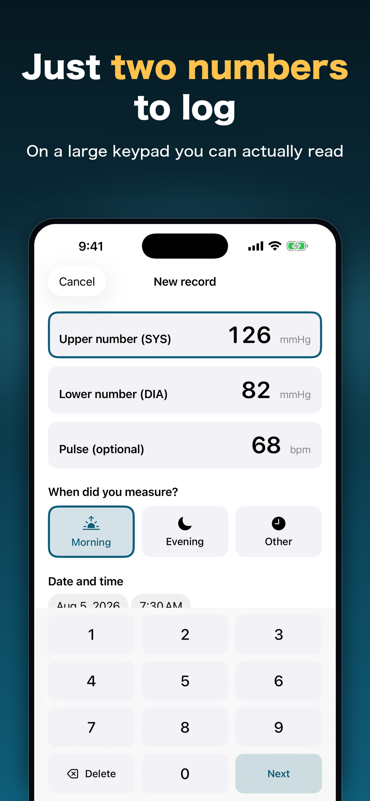Blood Pressure Log: PDF Report screenshot 2