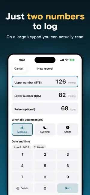 Blood Pressure Log: PDF Report screenshot 2