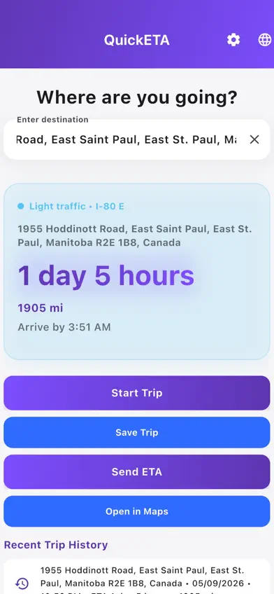QuickETA App screenshot 5