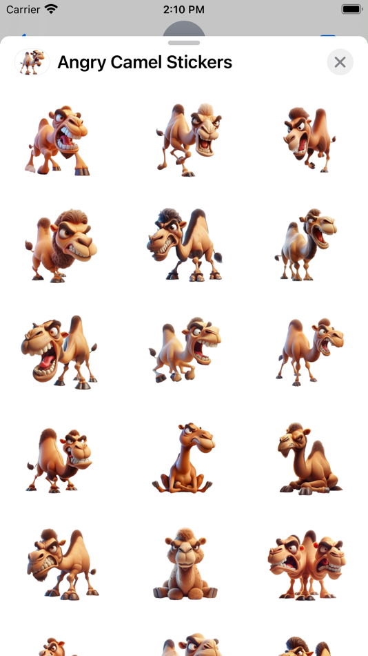 #1. Angry Camel Stickers (iOS) 由: Paul Scott