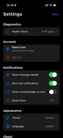 My Notificator screenshot