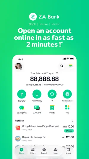 ZA Bank screenshot 1