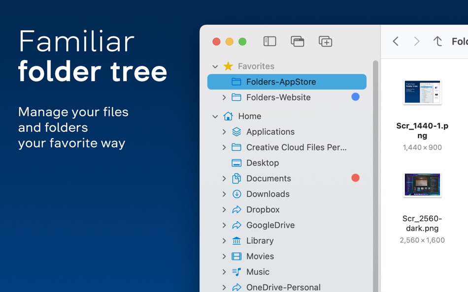 #1. Folders File Manager (macOS) Podle: Andriy Konstantynov