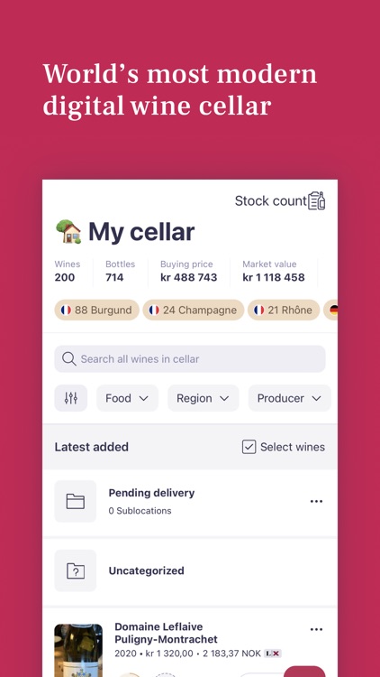 Vinify: Wine cellar & reviews