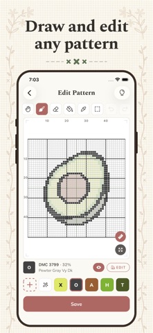Cross Stitch Craft: Crossie iPhone screenshot