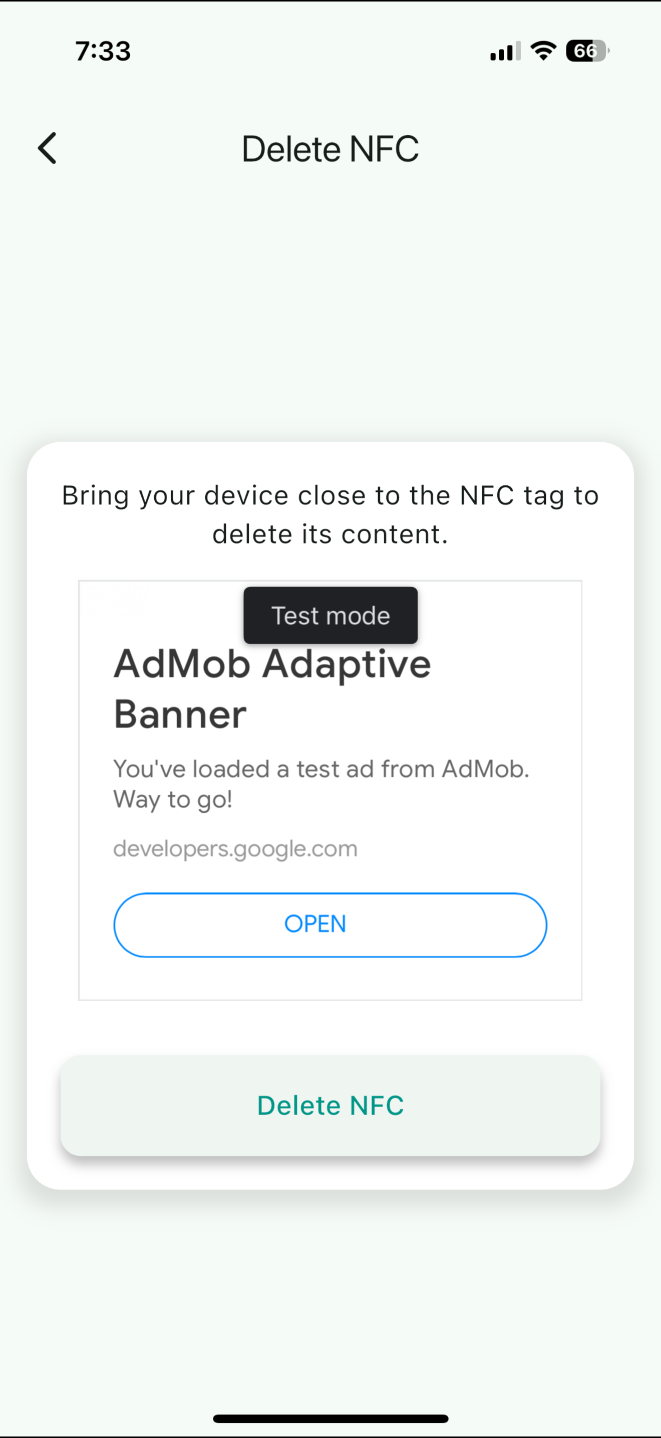 Tap  Sync