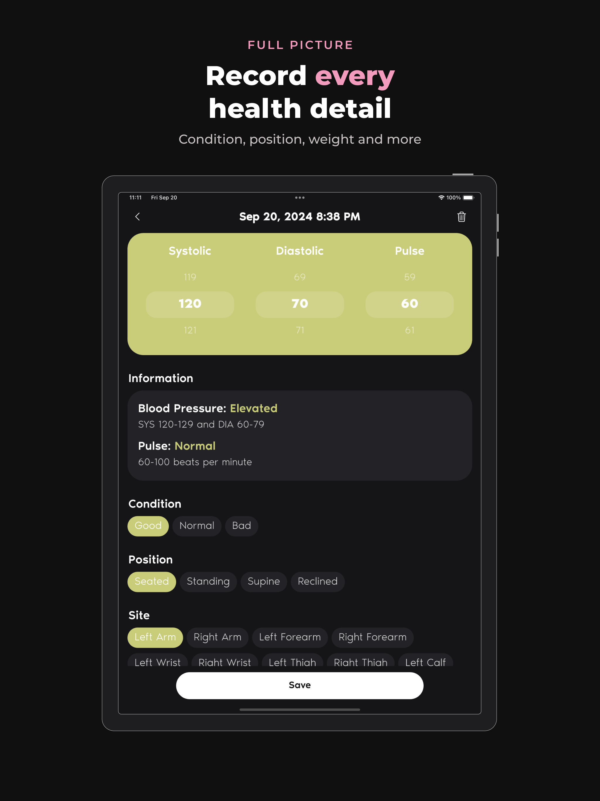 BP Tracker: Heart & Pulse Log screenshot 8