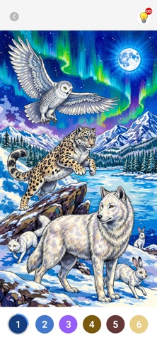 Wild Animal Color by Numbers iPhone screenshot