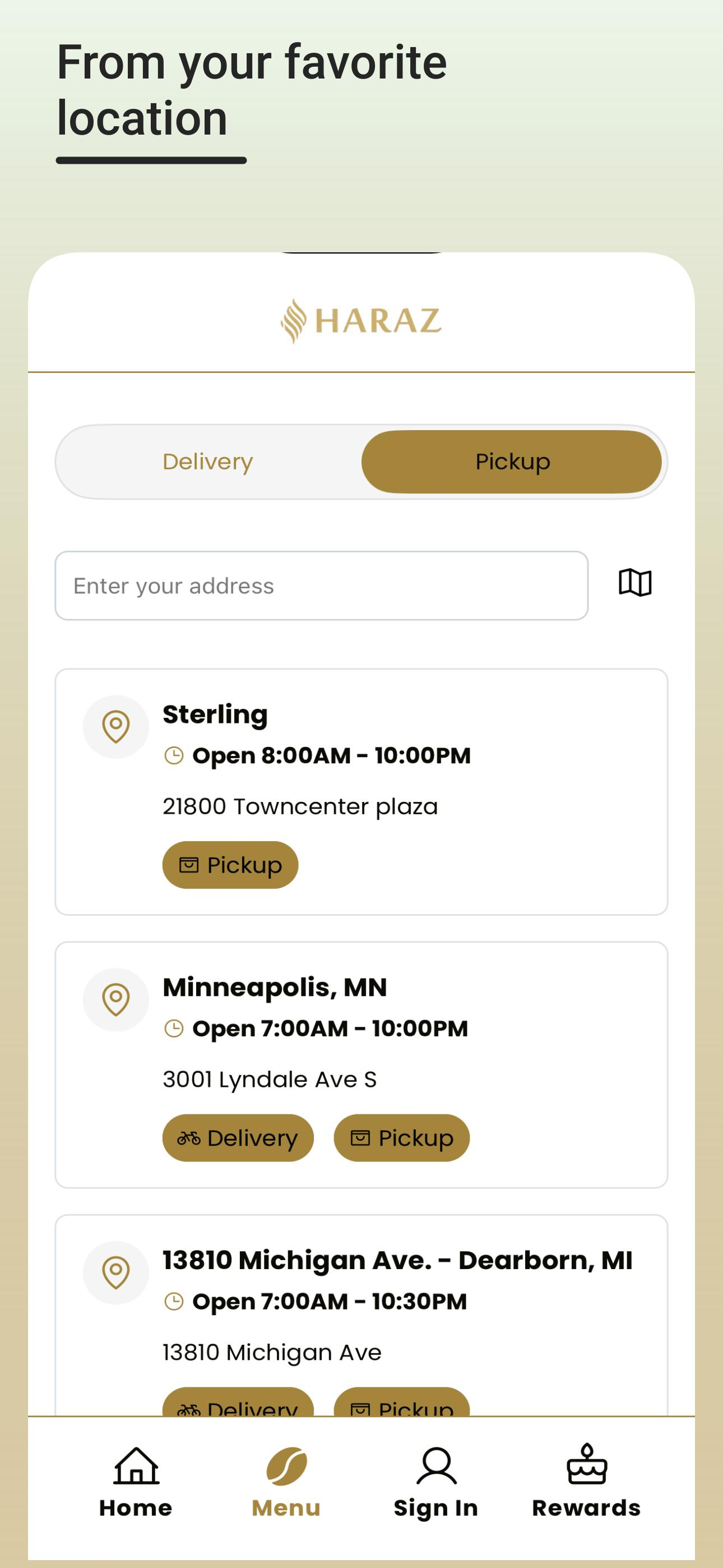 Haraz Coffee House App screenshot 3