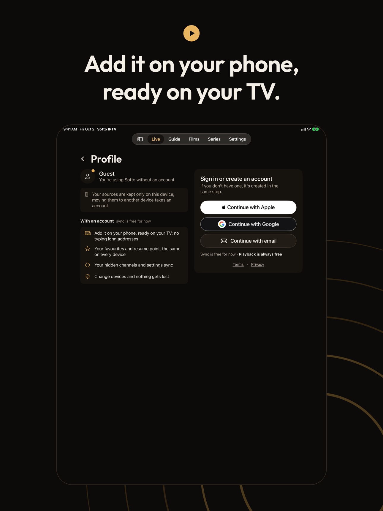Screenshot 10 of Sotto IPTV Player