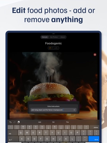 Foodogenic - AI Food Photos iPad screenshot